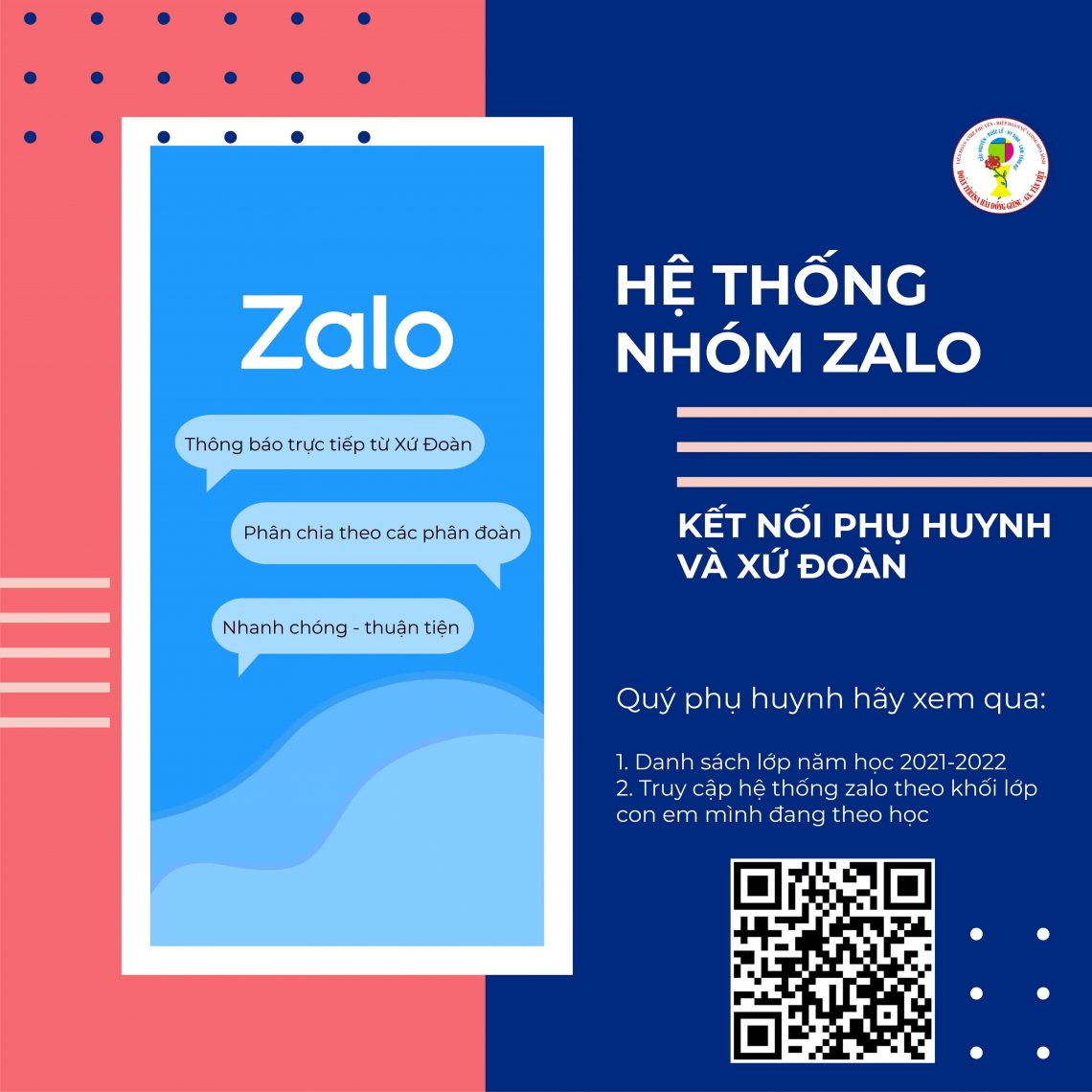 Danh sách các chi đoàn và nhóm Zalo năm học 2021-2022