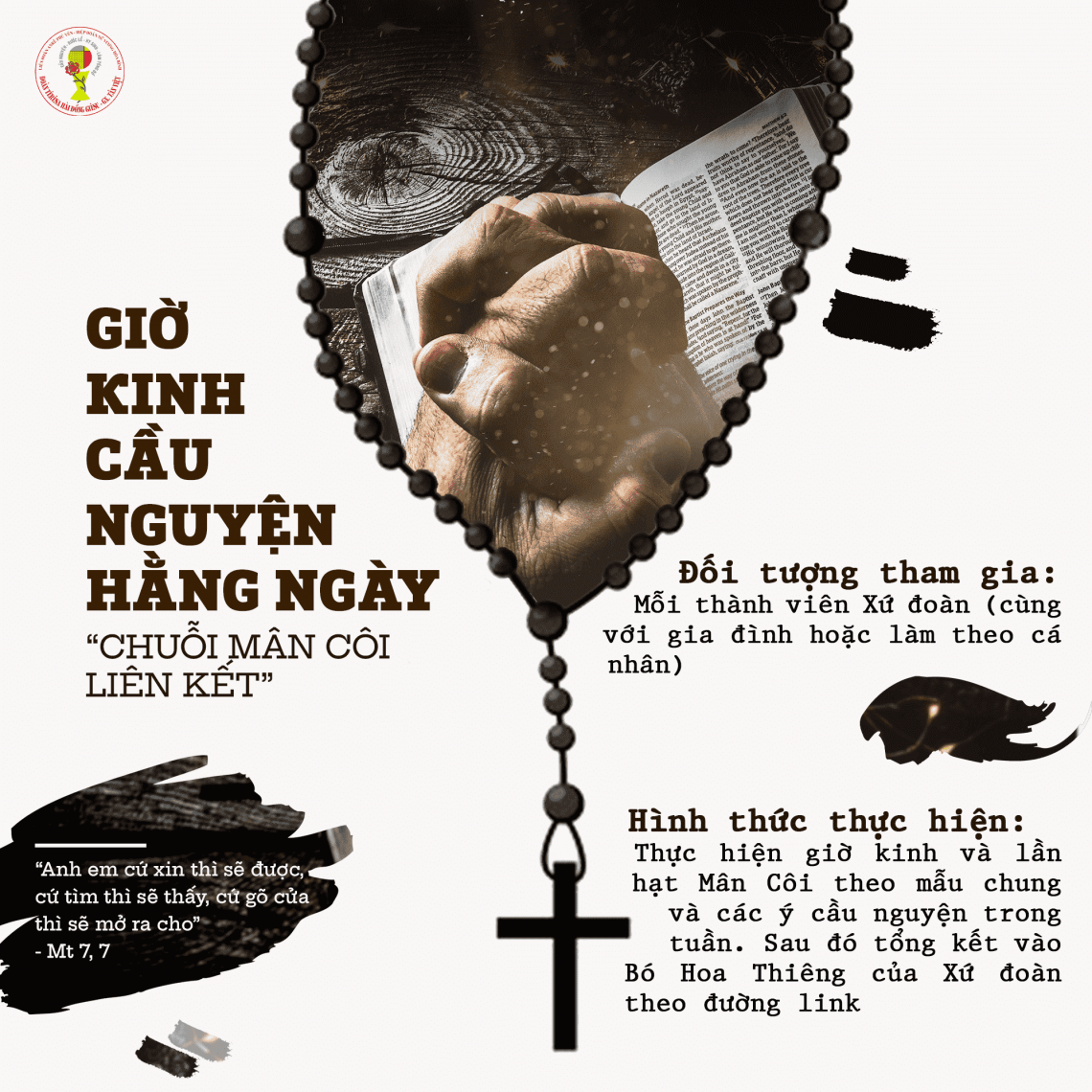 Giờ kinh cầu nguyện hằng ngày – Thực hiện “Chuỗi Mân Côi liên kết”