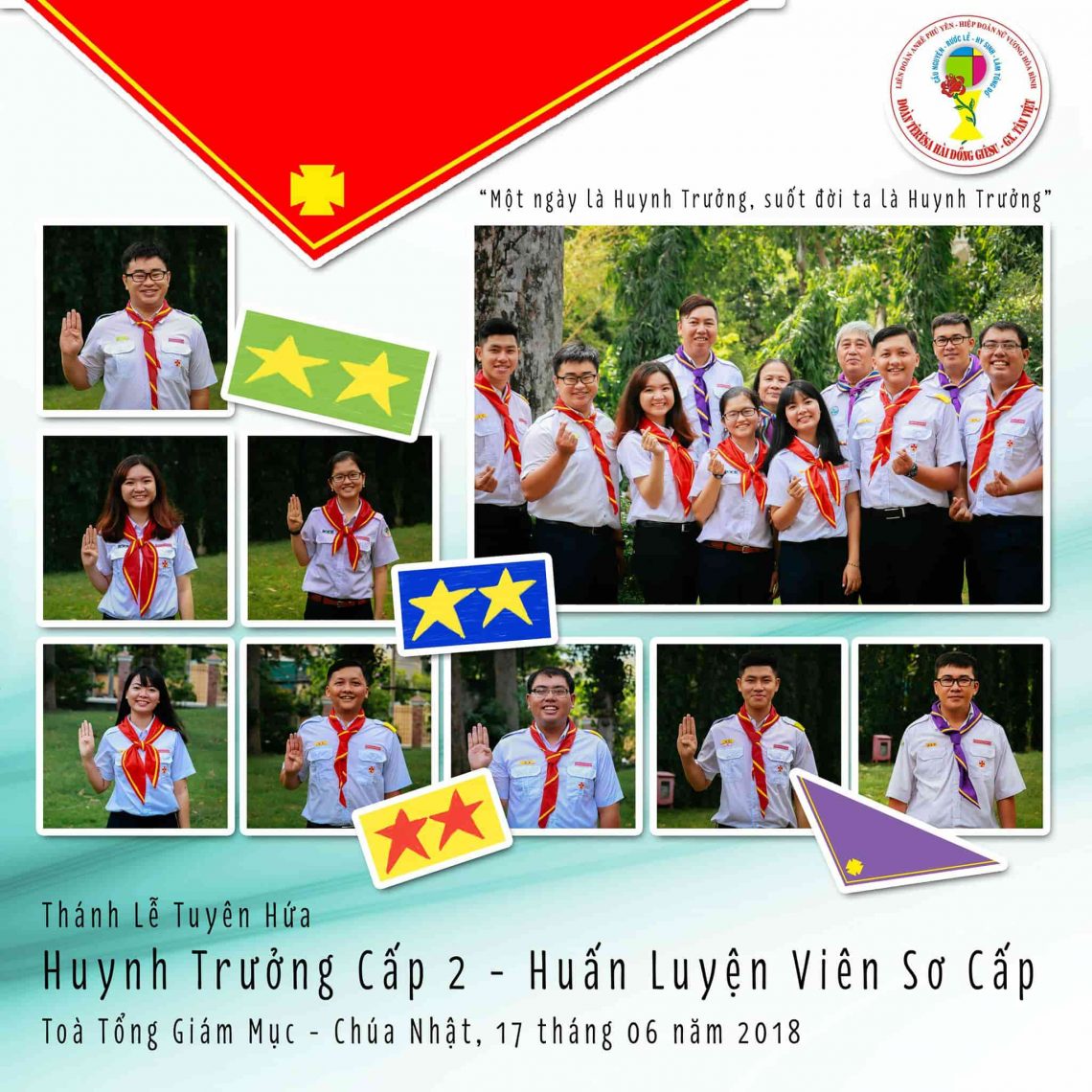Chúc mừng các anh chị tuyên hứa Huynh Trưởng cấp 2 và Huấn luyện viên sơ cấp năm 2018