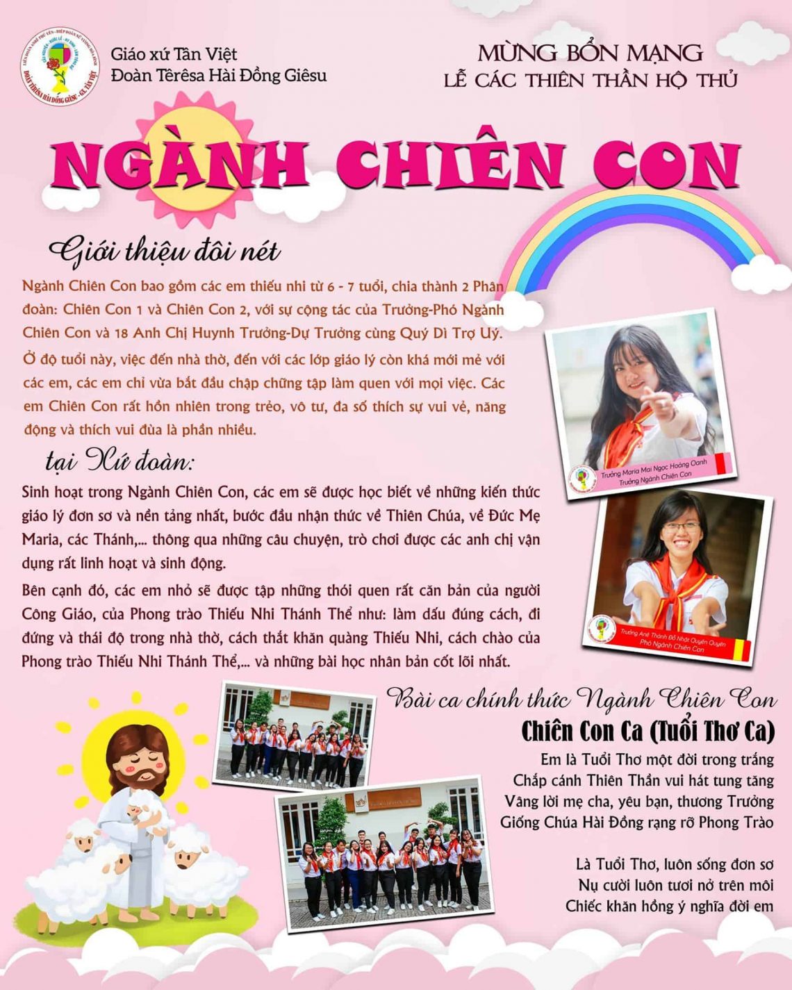 Lễ kính các thiên thần bản mệnh (02.10.2019) – Bổn mạng Ngành Chiên Con