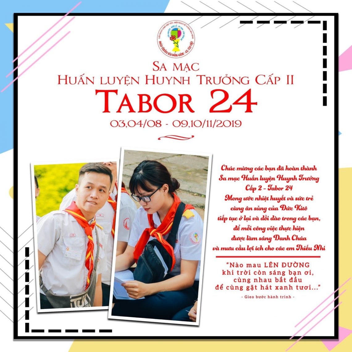 Chúc mừng HT-GLV hoàn thành Sa mạc huấn luyện Huynh Trưởng cấp 2 – Tabor 24