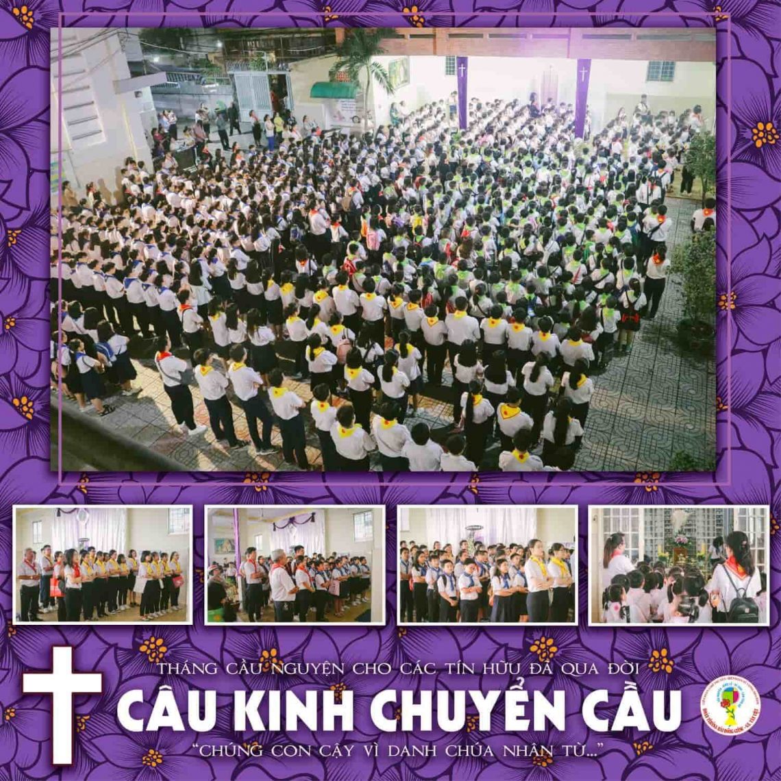 Thiếu nhi viếng Nhà Chờ Phục Sinh cầu nguyện cho các tín hữu đã qua đời