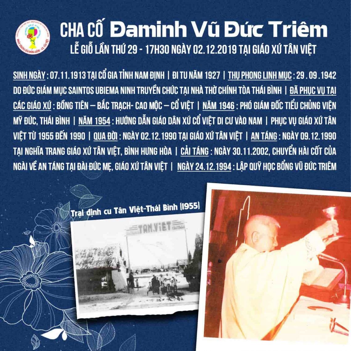 Lễ giỗ lần thứ 29 của Cha cố Đaminh Vũ Đức Triêm