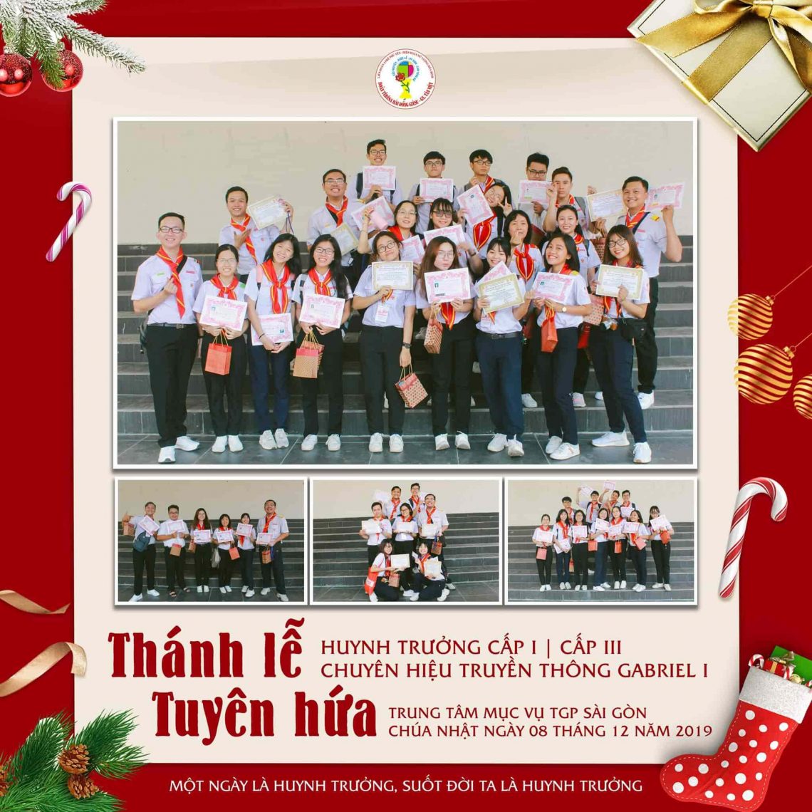 Chúc mừng các anh chị tuyên hứa Huynh Trưởng cấp 1 & 3 và chuyên hiệu Truyền thông năm 2019
