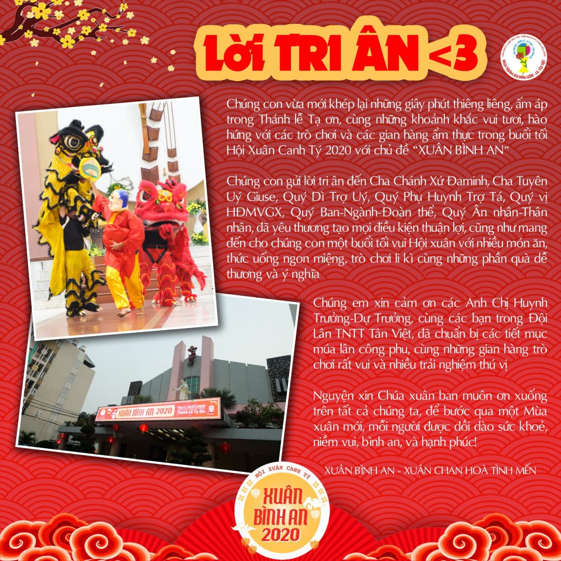 Xuân bình an – Xuân chan hoà tình mến