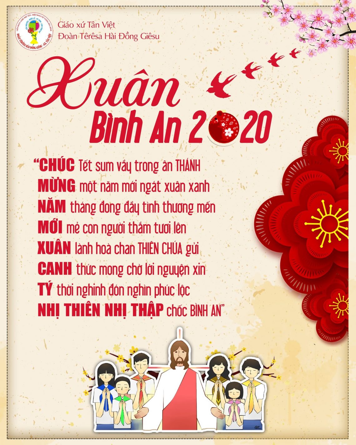 Tân niên, hạnh phúc bình an tiến xuân nhật, vinh hoa phú quý lai