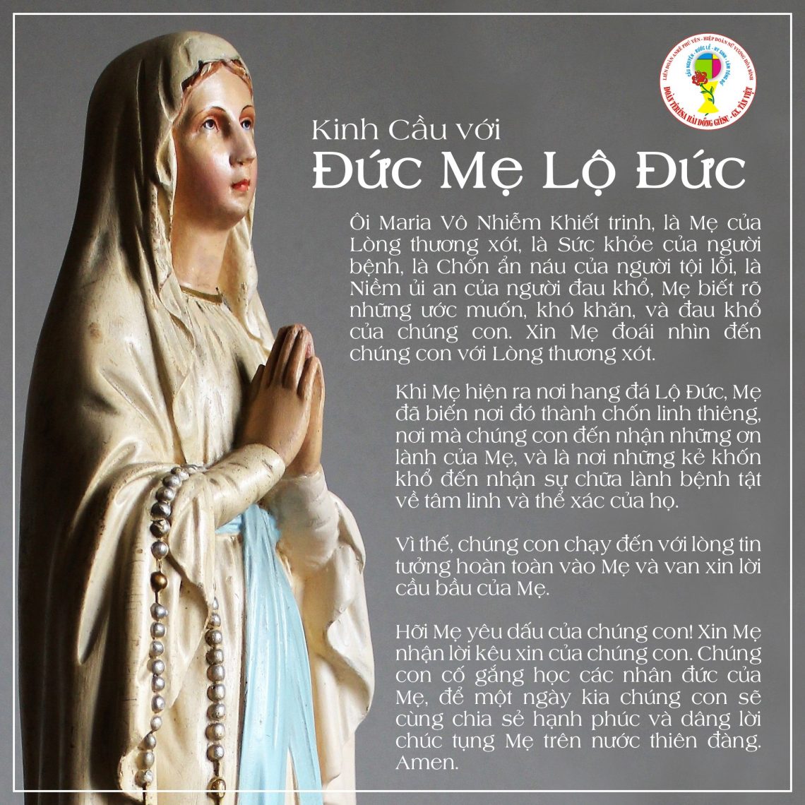 Hỡi Mẹ đầy ơn phúc, Mẹ hằng cứu giúp, xin cứu giúp con