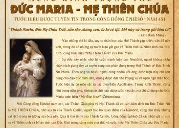 Mừng kính trọng thể Đức Maria – Mẹ Thiên Chúa