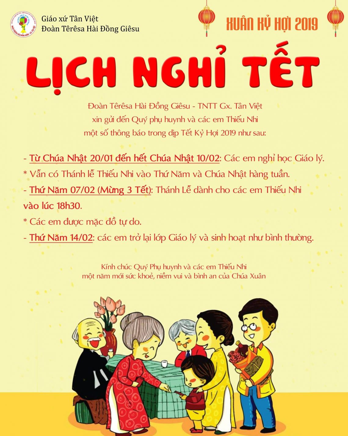 Lịch nghỉ tết – Xuân Kỷ Hợi 2019