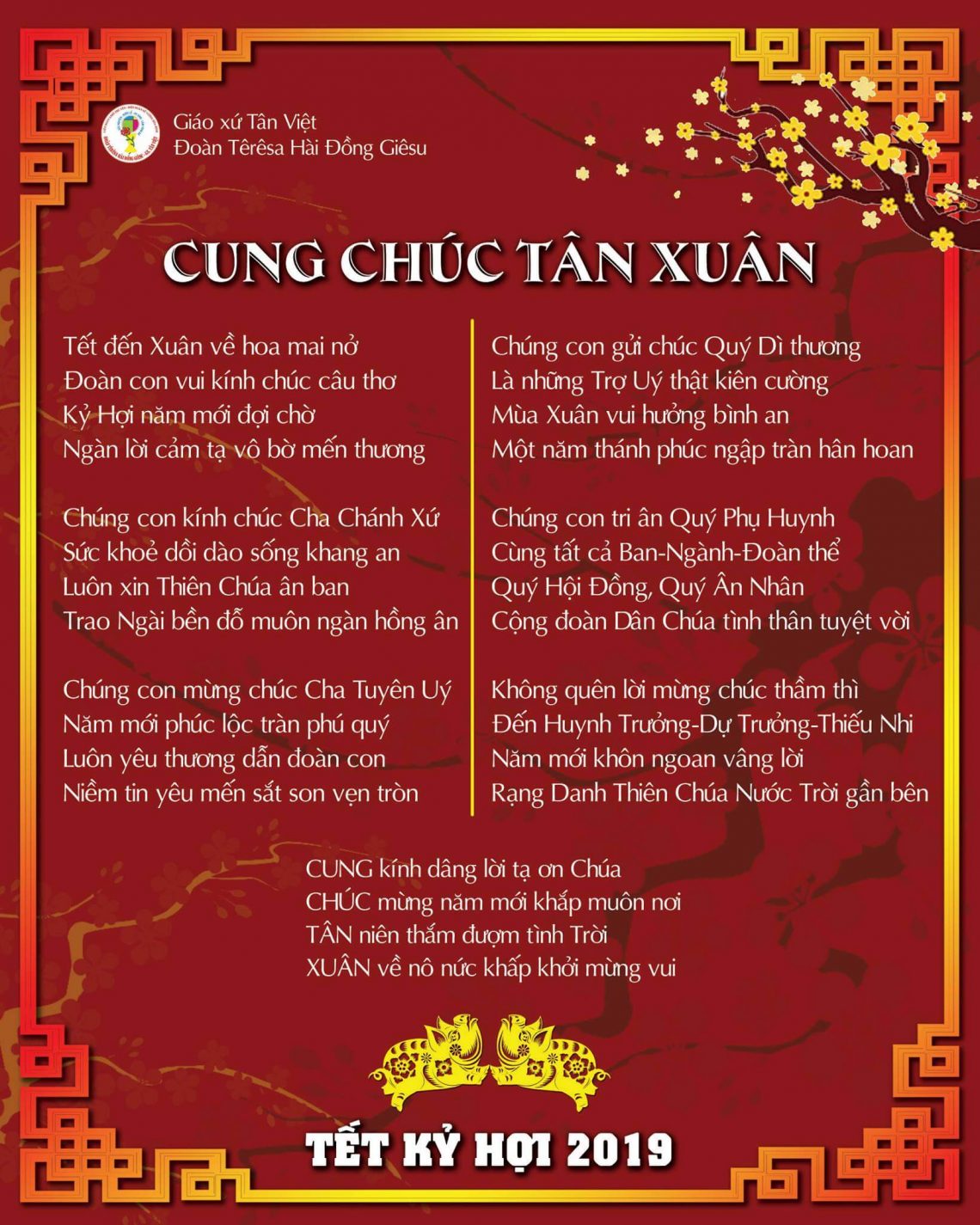 Cung chúc Tân Xuân – Tết Kỷ Hợi 2019