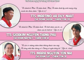 Trưởng tập sự thi thực hành – tổ chức buổi gặp gỡ giáo lý (Thứ năm 21/02)