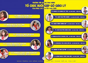 Trưởng tập sự thi thực hành – Tổ chức buổi gặp gỡ giáo lý (Chúa Nhật 24/02, 10/03)