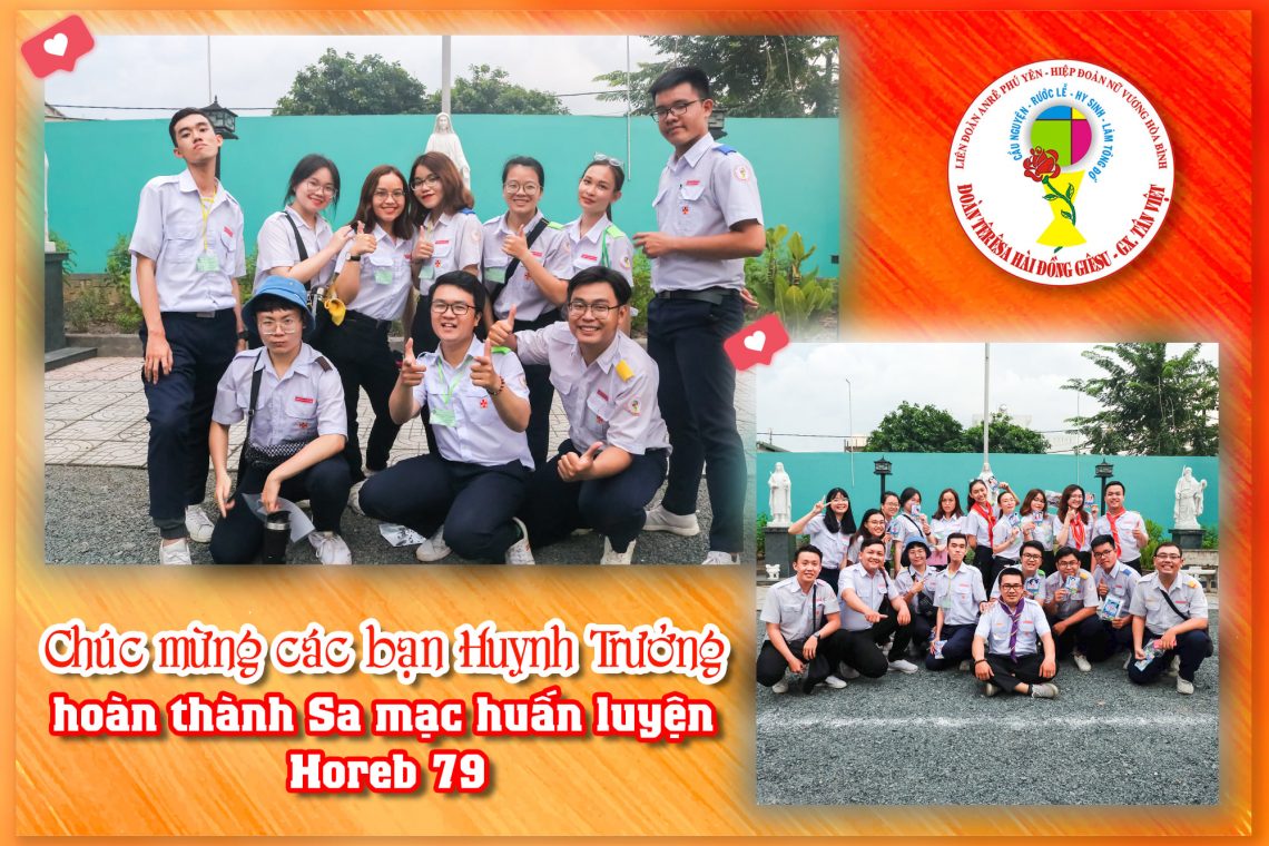 Chúc mừng các a/c HT-DT hoàn thành Sa mạc huấn luyện Huynh trưởng cấp I – HOREB 79