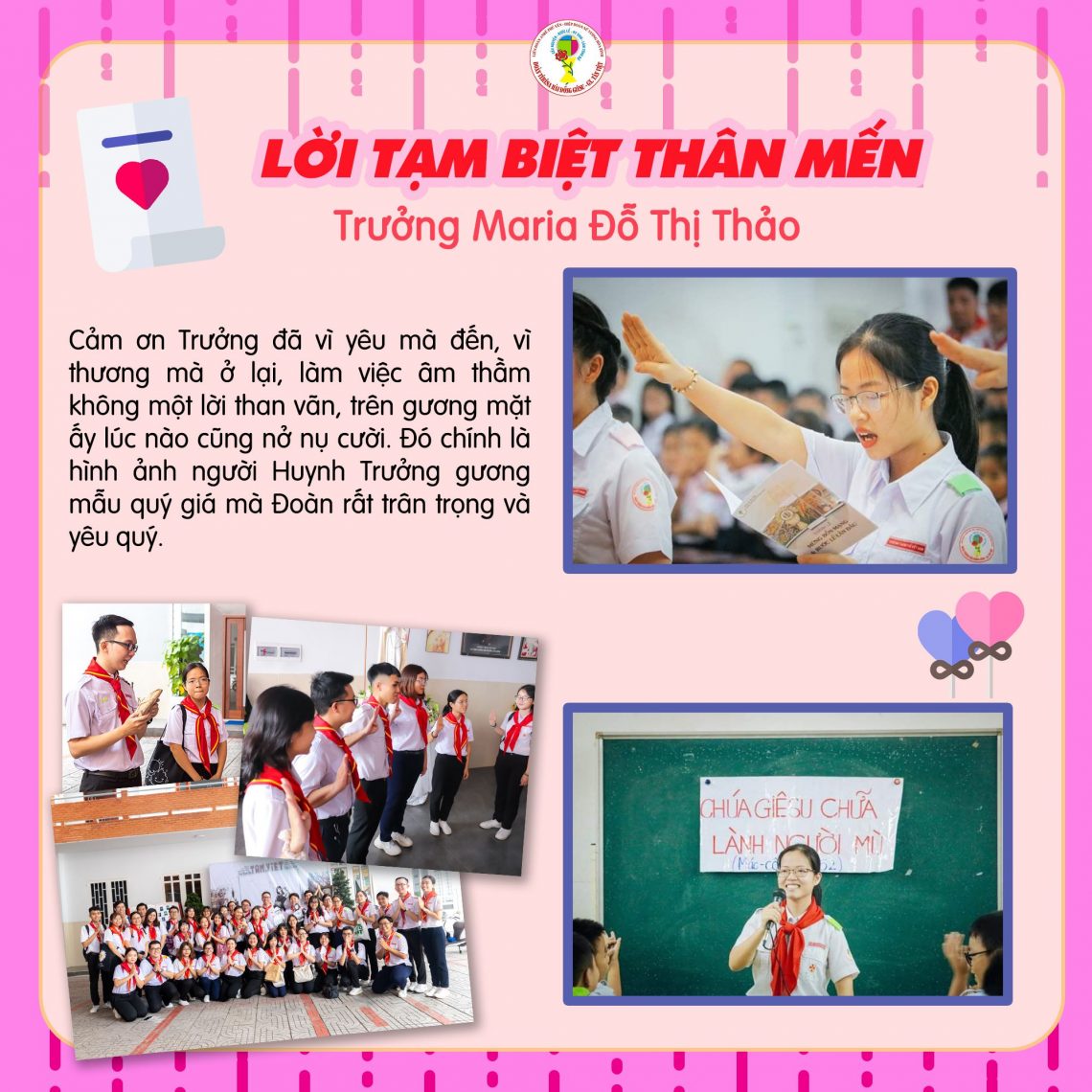 Cám ơn & Tạm biệt: Tr. Maria Đỗ Thảo