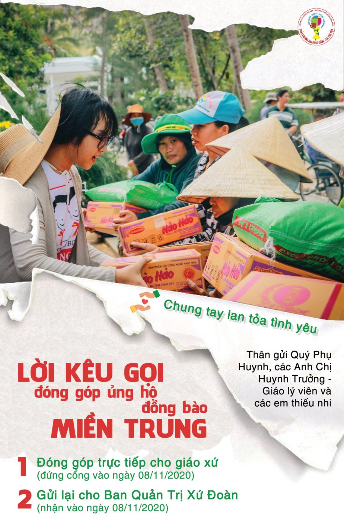 Lời kêu gọi đóng góp ủng hộ đồng bào miền Trung