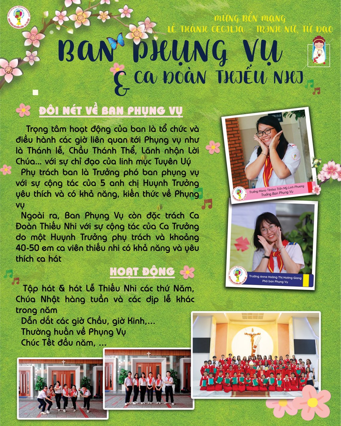 Mừng kính Lễ Thánh nữ Cecilia – Bổn mạng Ban Phụng vụ và Ca đoàn Thiếu Nhi