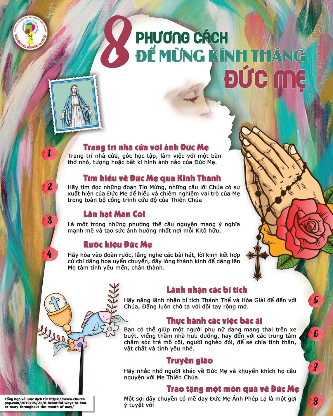 8 Phương cách để mừng kính Tháng Đức Mẹ