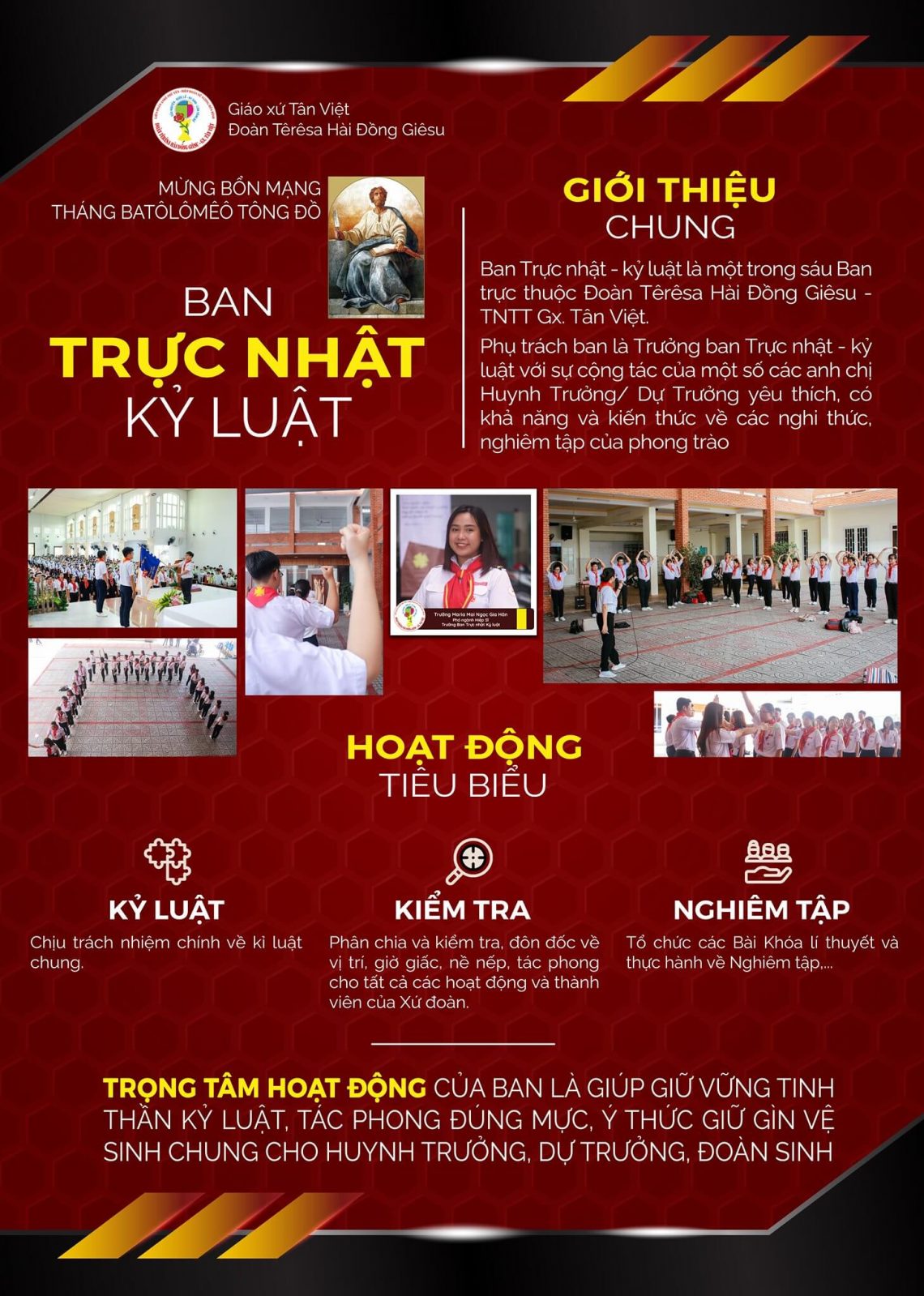 Lễ kính Thánh Batôlômêô Tông đồ – Bổn mạng Ban trực nhật kỷ luật (24.08.2021)