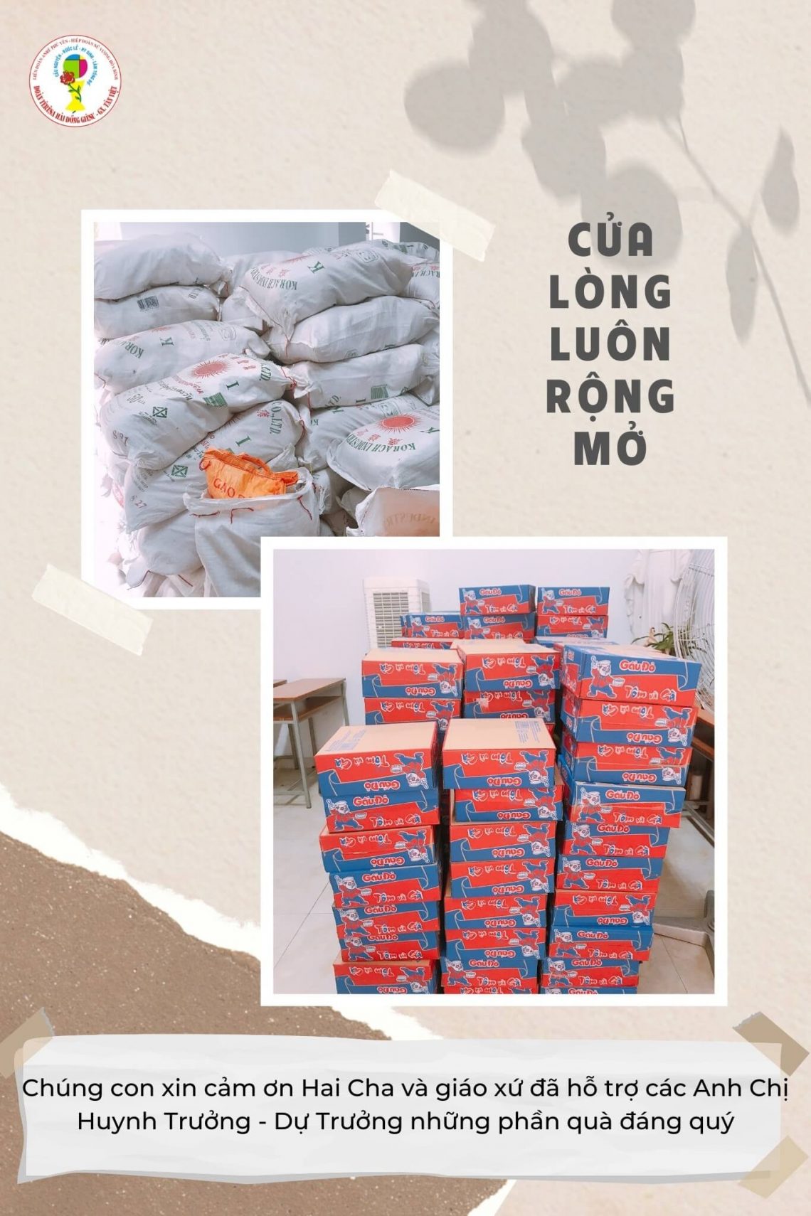 “Cửa lòng luôn rộng mở” – Món quà tương trợ cho HT-DT xứ đoàn