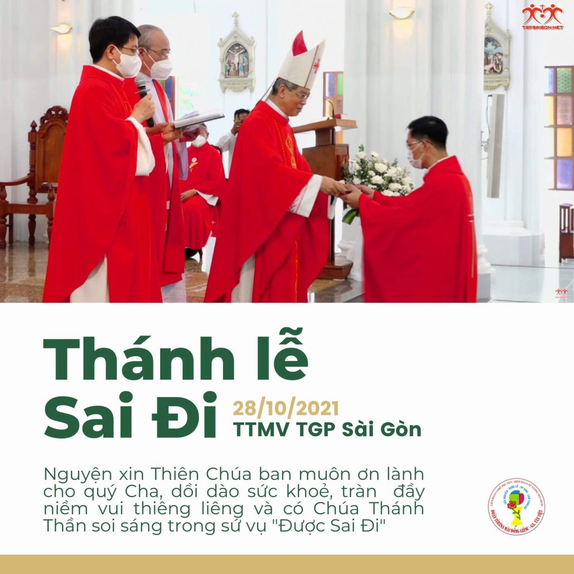 Thánh Lễ Sai Đi – Thuyên chuyển và bổ nhiệm linh mục TGP Sài Gòn 28.10.2021