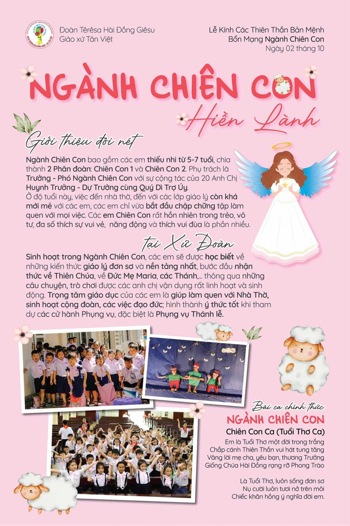 Lễ kính Thiên thần bản mệnh – Bổn mạng Ngành Chiên Con 02.10.2021