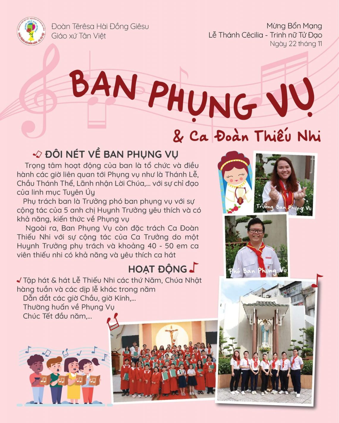 Lễ kính Thánh Cecilia – Bổn mạng Ban phụng vụ 22.11.2021