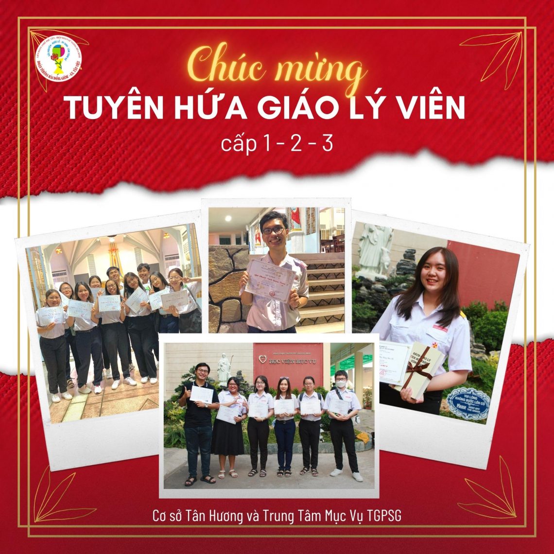 Chúc mừng các anh chị tốt nghiệp Giáo lý viên GLV cấp 1-2-3 năm 2021